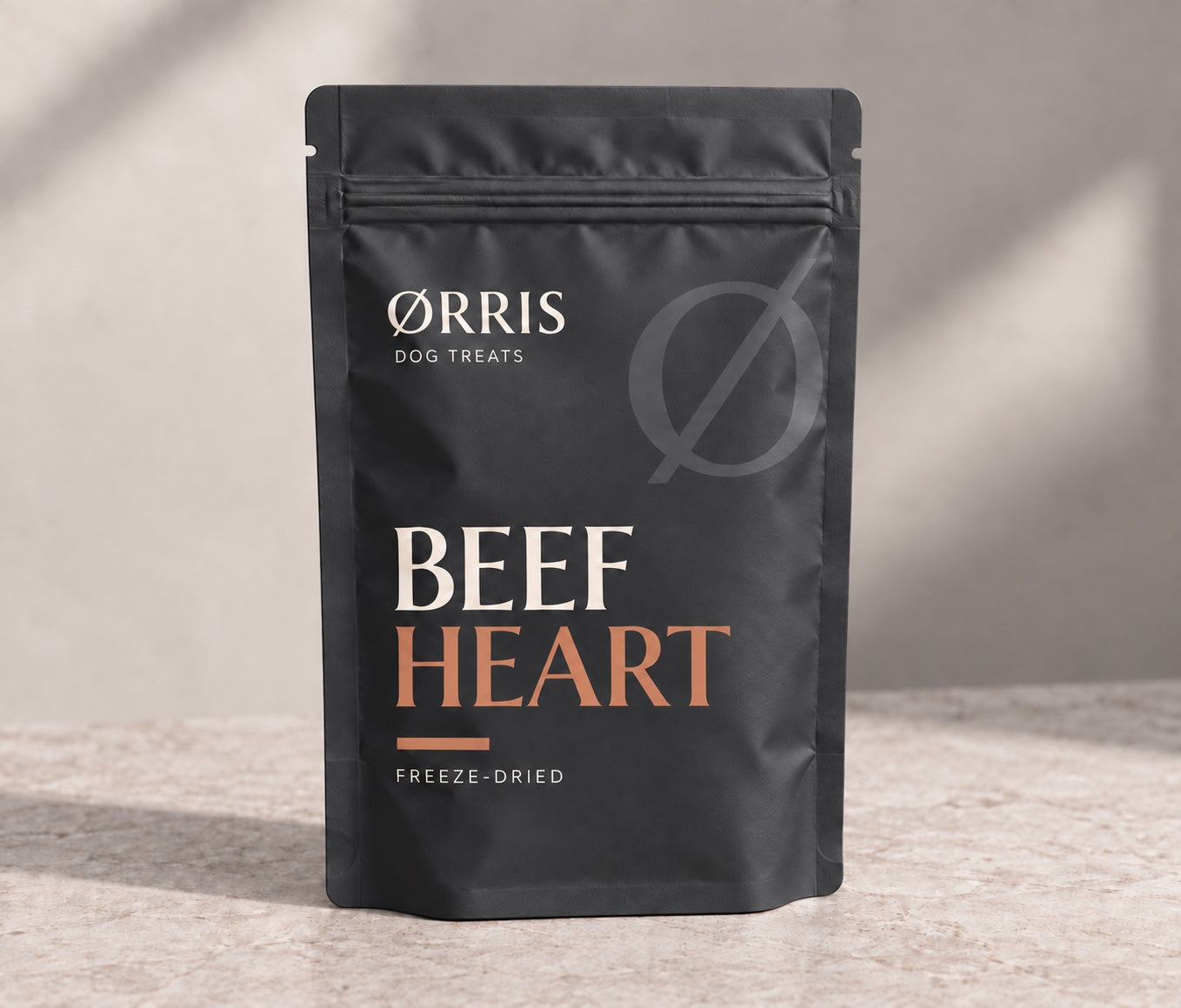 The Beef Heart pouch, front view